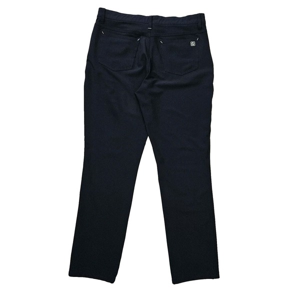Footjoy FJ (Mens 35X32) Athletic Fit Stretch Golf Chino Pants Casual Navy‎ Blue - Picture 4 of 6
